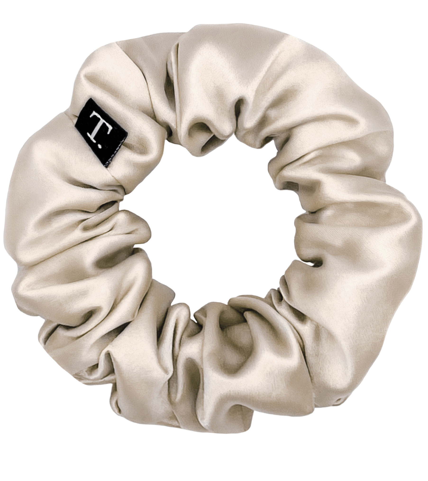 Tender Objects 35mm silk scrunchie in Whipped Champagne