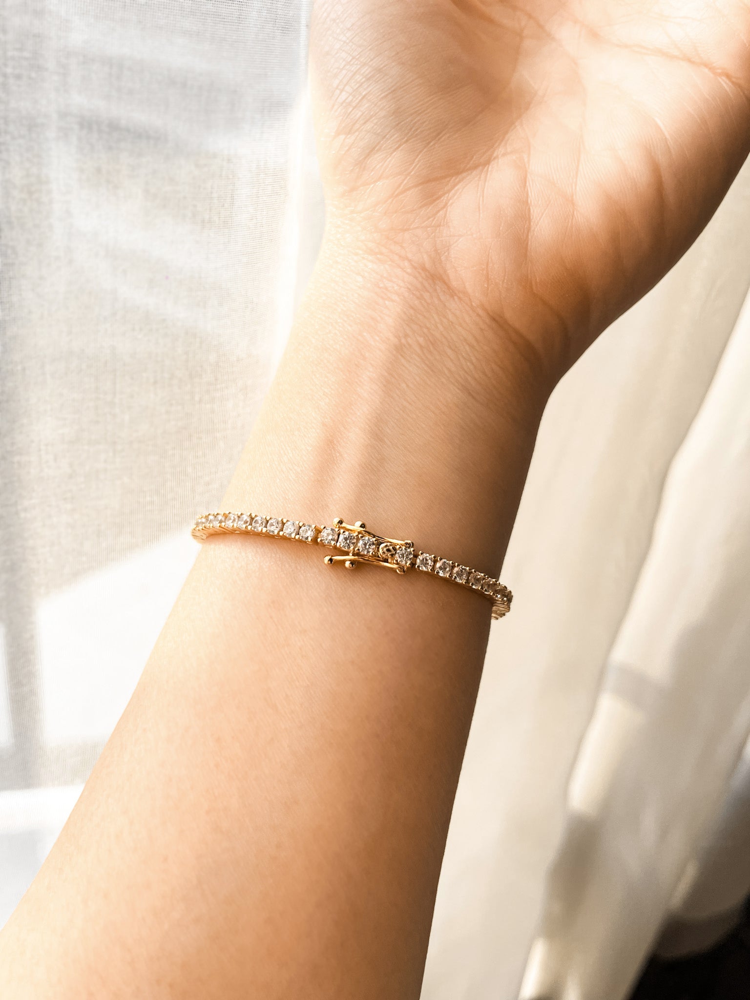 Tender Objects' Lawn Tennis Bracelet - A chic blend of timeless elegance inspired by lush greenery.