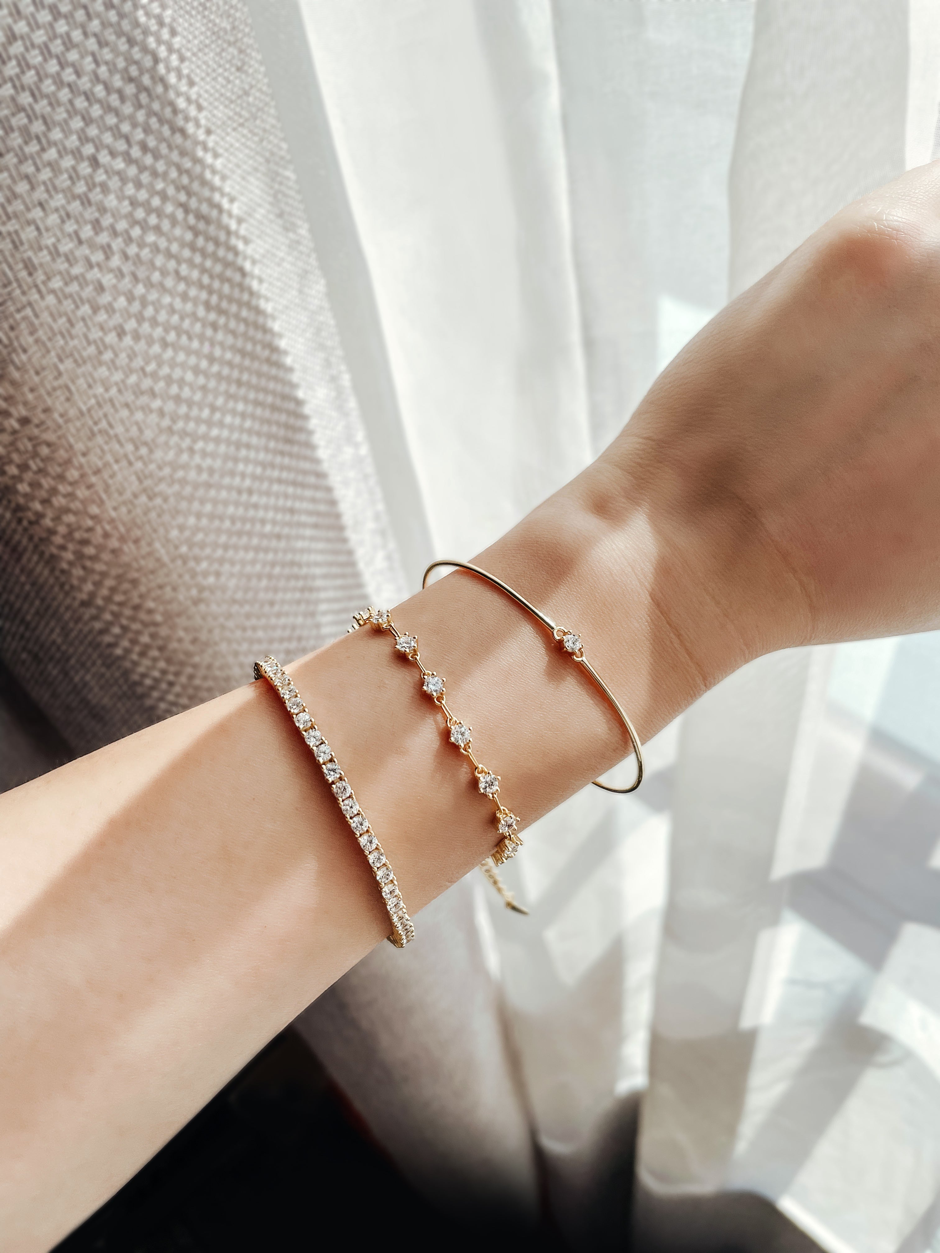 Tender Objects' Tennis Demi Bracelet - A graceful accessory echoing the spirit of the court.