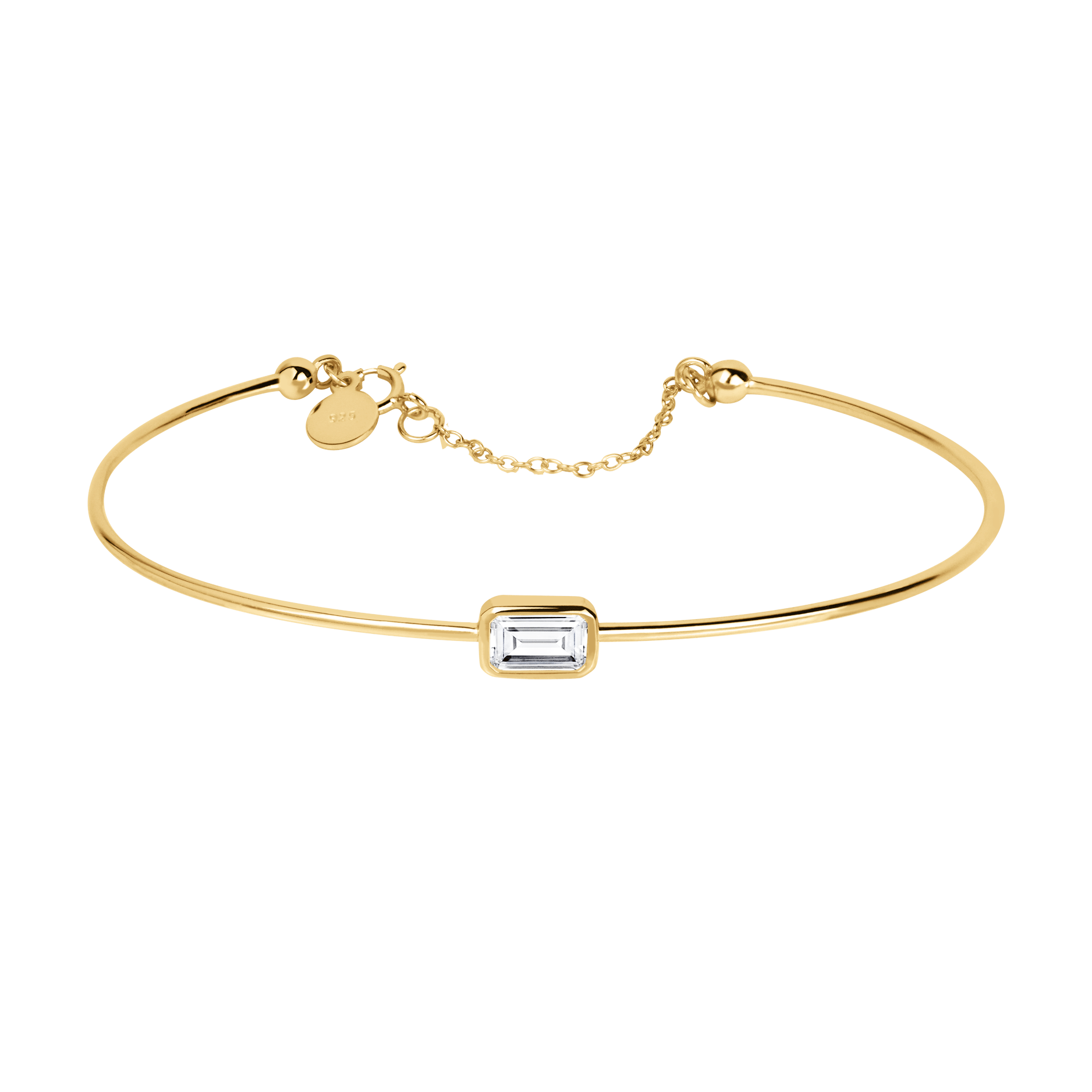Tender Objects New Light Demi bracelet - Elegant design with emerald-cut stone. Elevate your style with modern sophistication.