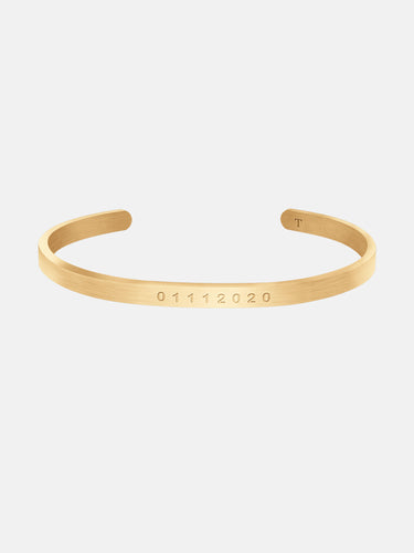 Tender Objects Merci Structured Cuff - Elevate your style with our personalized engraved cuff, a chic accessory for a unique and sophisticated fashion statement.