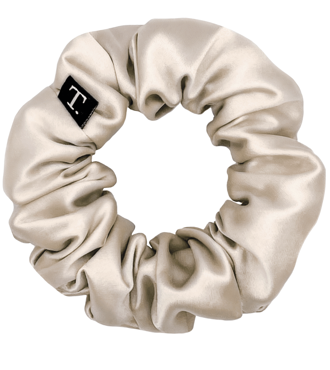 Tender Objects 35mm silk scrunchie in Whipped Champagne