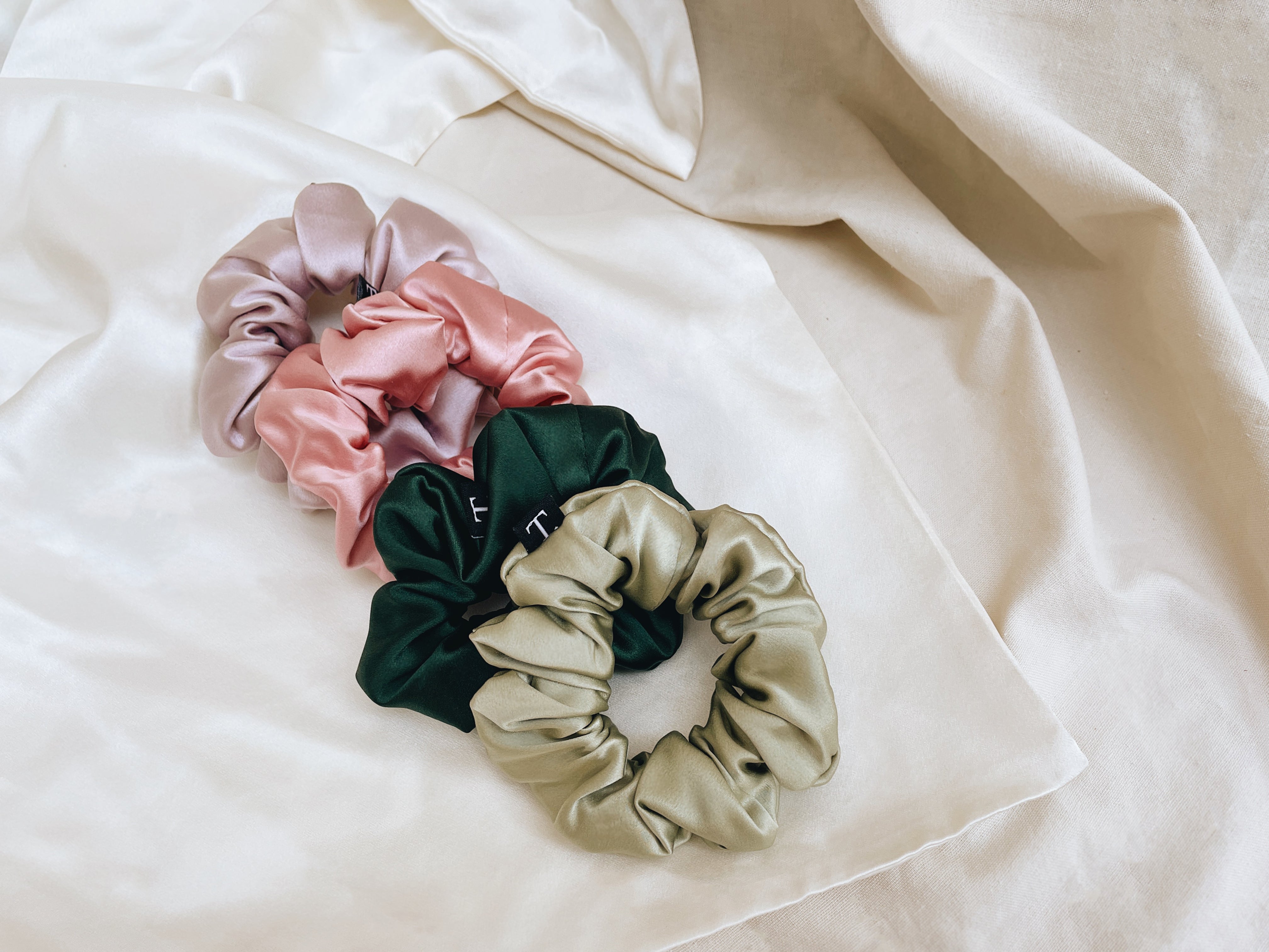 In The Garden - 35mm silk scrunchies